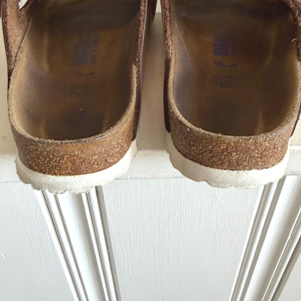 Birkenstock Arizona Rose Gold Metallic Sandals Size 39 Narrow Footbed - Picture 8 of 9